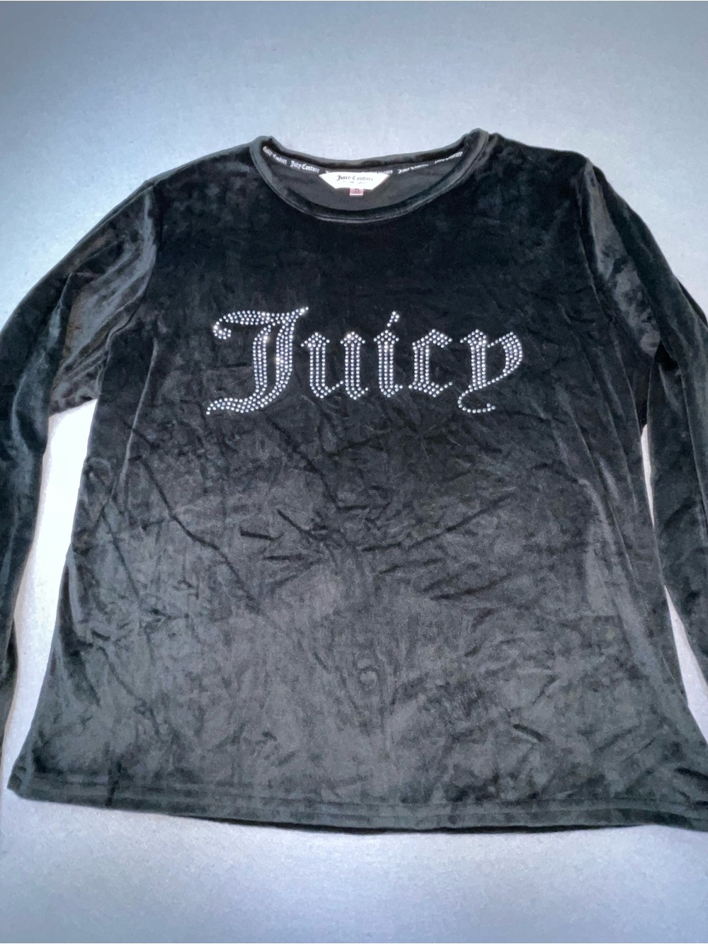 JUICY COUTURE VELOUR RHINESTONE Sleep Crewneck Size XL  207